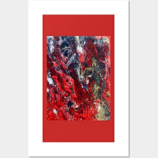 Passion acrylic pouring Posters and Art